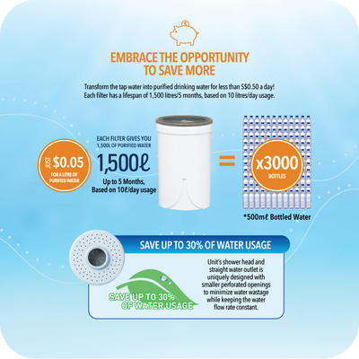 Bundle Deal: Faucet Water Purifier NP190 & Filter Pack