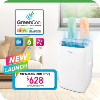 Coolplus™ 3-In-1 Portable Air Conditioner NAC14000UV (Dual Hose)