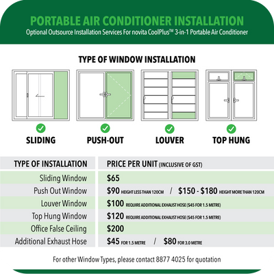 Coolplus™ 3-In-1 Portable Air Conditioner NAC12000UV (Dual Hose)