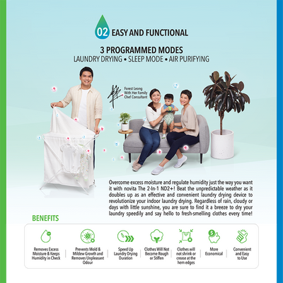 novita Dehumidifier + Air Purifier The 2-In-1 ND2+