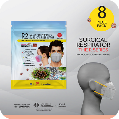 PWP Offer: (8pcs) Nano Copper Ions Surgical Respirator R2 Earband KN95 (only valid with any purchase made in eStore)