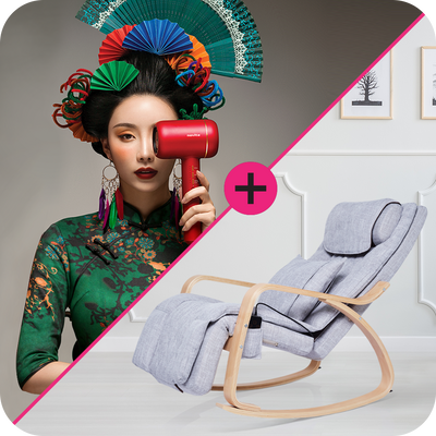 Mother's Day Bundle Deal: Rocking Massager Chair B2 & Hair Dryer h1