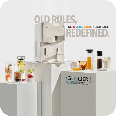 The Glacier W55 Hot/Cold Water Dispenser + Ice Maker (with Standard 2 Years Filters and 3 Years Warranty)