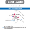 A diagram showing how to install a novita Faucet Diverter (Made In Korea).