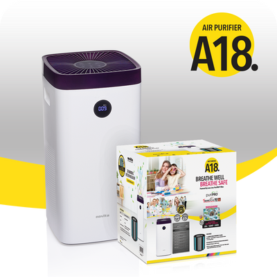 The A18 nano ions PuriPRO® 24-Months Replacement Filter Pack - C by novita is shown next to the box.