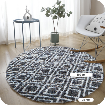 novita Plush Carpet Trellis Black Dimension