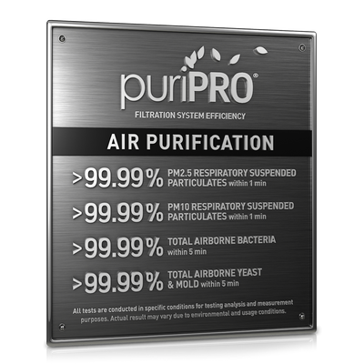 novita NAP822/NAP866 24-Months Replacement Filter Pack PuriPRO Filtration System Efficiency Test Results