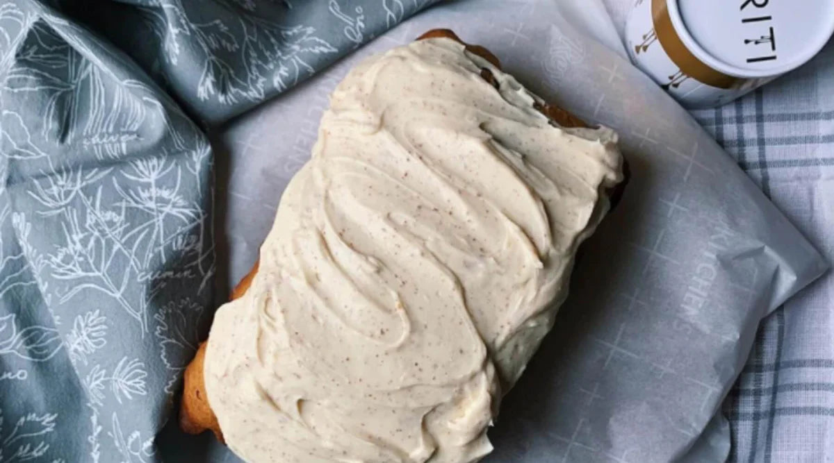 Honey Chamomile Cake with Brown Butter Honey Frosting
