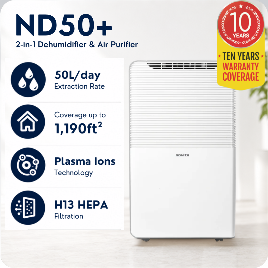 Trial w/o icon - Dehumidifier + Air Purifier The 2-in-1 ND50+