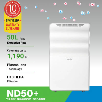 Trial - Dehumidifier + Air Purifier The 2-in-1 ND50+