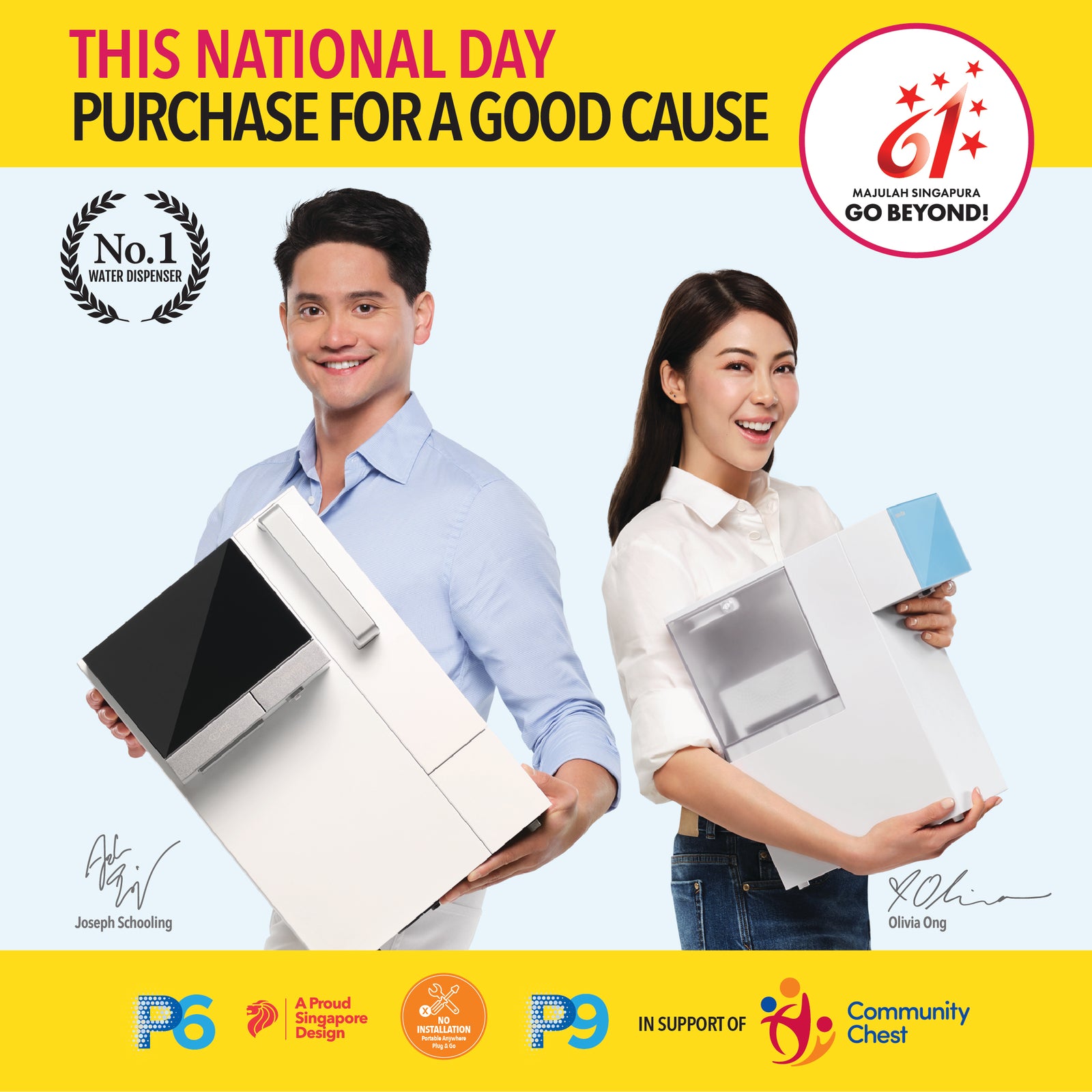 Purchase for a Good Cause - P6 Instant Hot/Cold Water Dispenser with 5 Years Warranty