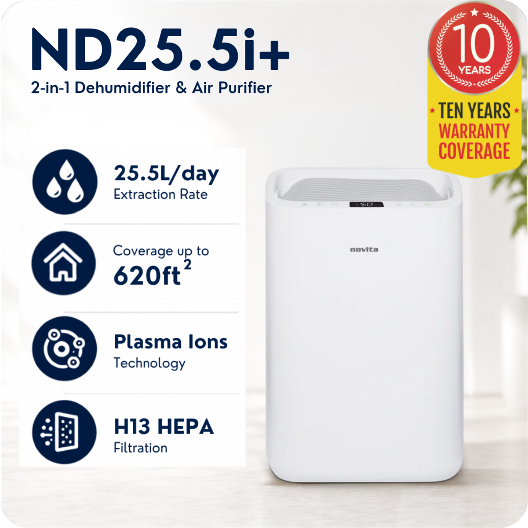 Trial w/o icon - Dehumidifier + Air Purifier The 2-In-1 ND25.5i+
