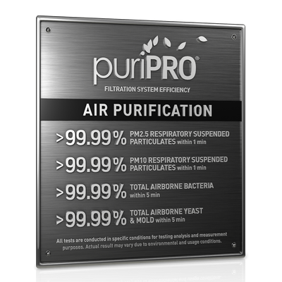 novita PuriDry™ 2-In-1 Dehumidifier ND2000 with HEPA Air Purification PuriPRO Filtration System Efficiency Test Results