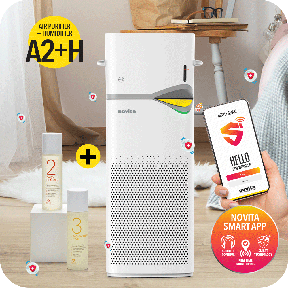 Smart, novita Air Purifier + Humidifier A2+H