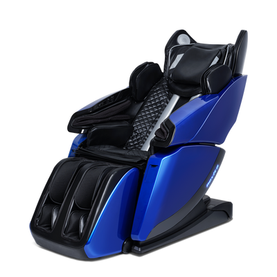 A blue and black novita Massage Chair MC6.