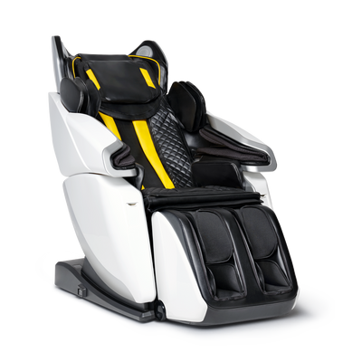 A white and yellow novita Massage Chair MC6.