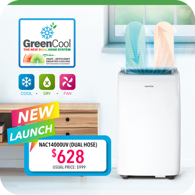 Coolplus™ 3-In-1 Portable Air Conditioner NAC14000UV (Dual Hose)