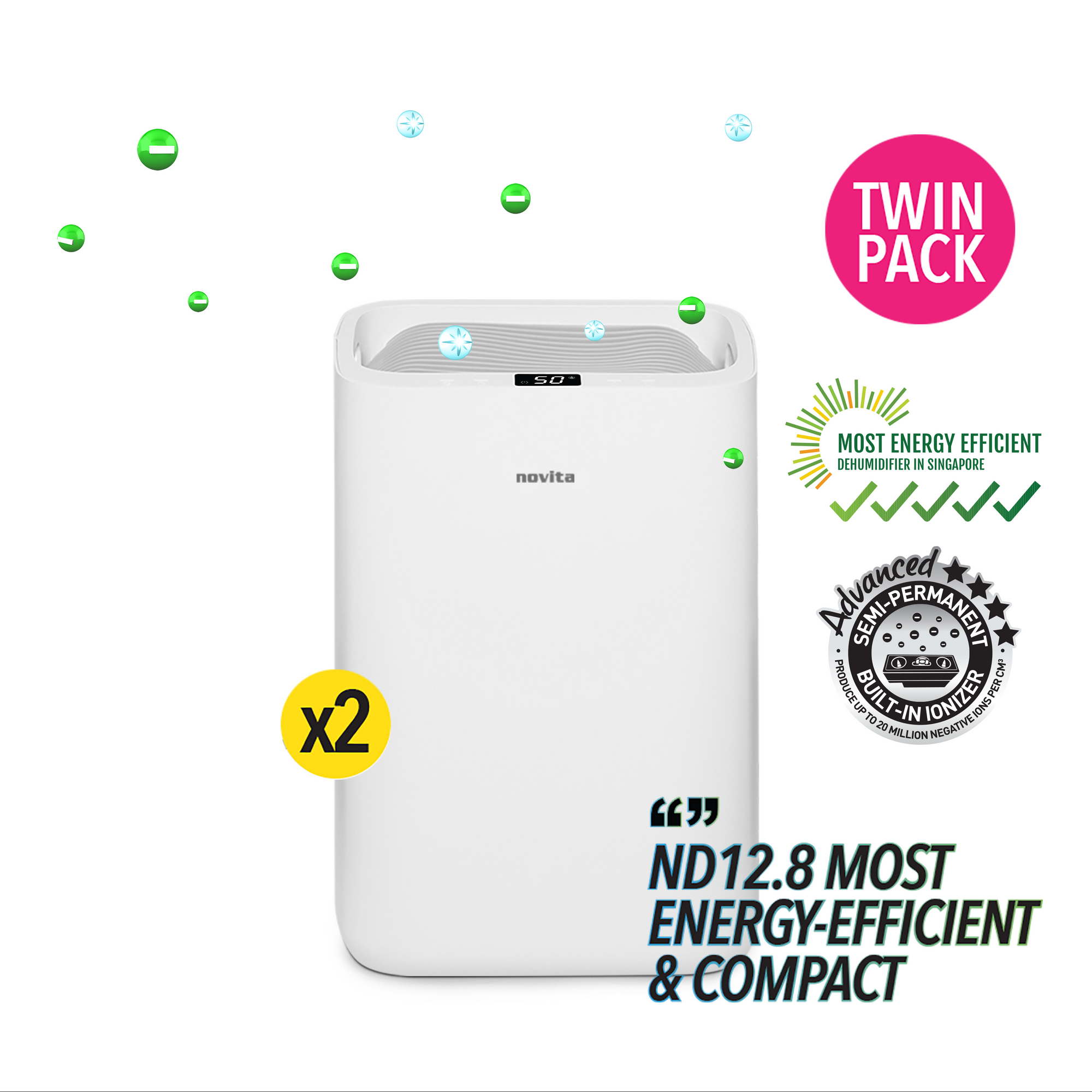 Dehumidifier ND12.8 Twin Pack