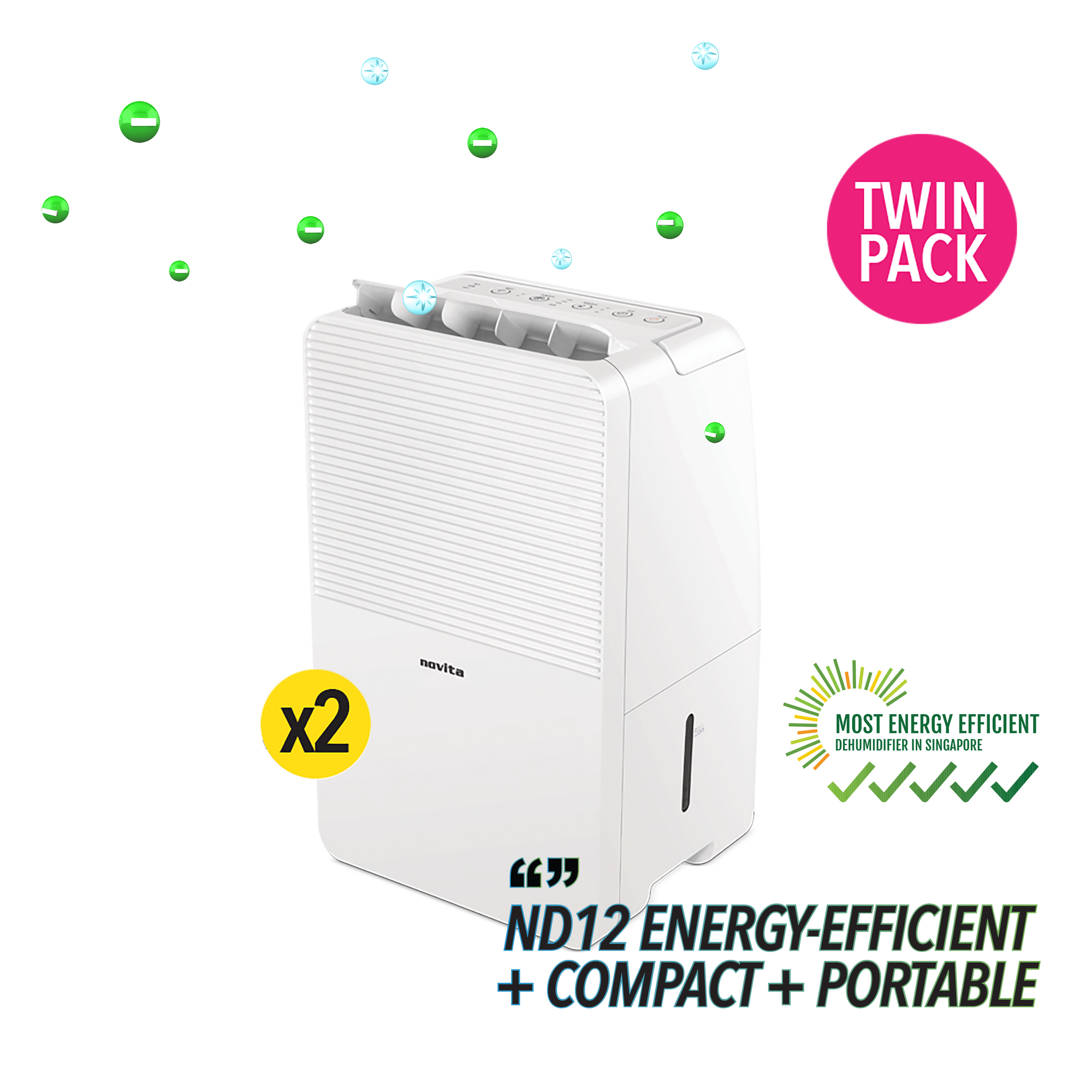 Dehumidifier ND12 Twin Pack