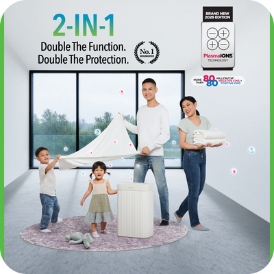 Corp - Dehumidifier + Air Purifier The 2-In-1 ND26+