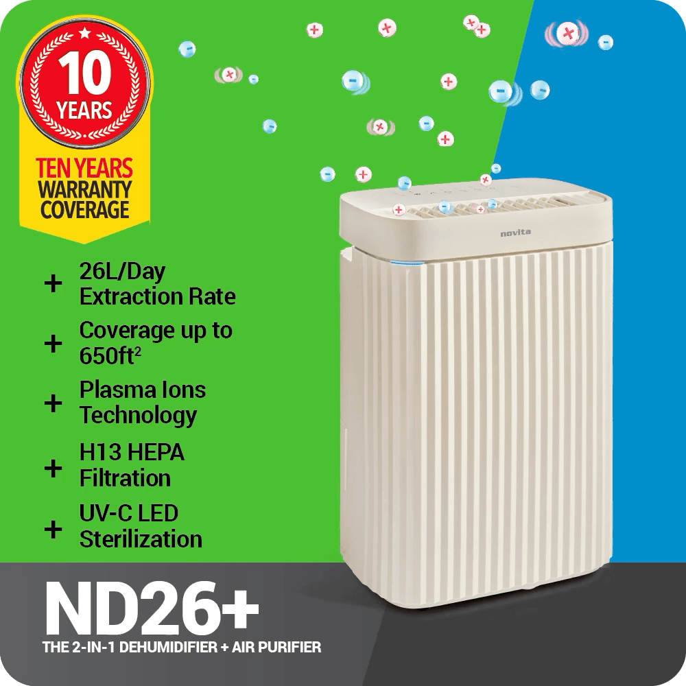Dehumidifier + Air Purifier The 2-In-1 ND26+