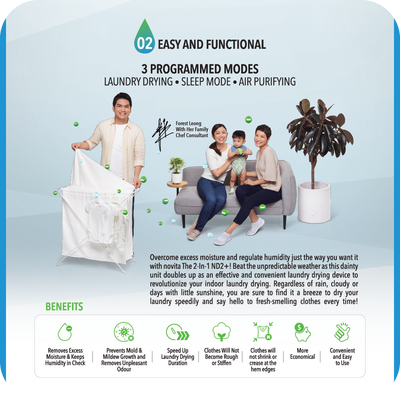 Dehumidifier + Air Purifier The 2-In-1 ND2+