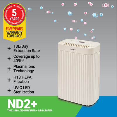 Trial w/o icon - Dehumidifier + Air Purifier The 2-In-1 ND2+