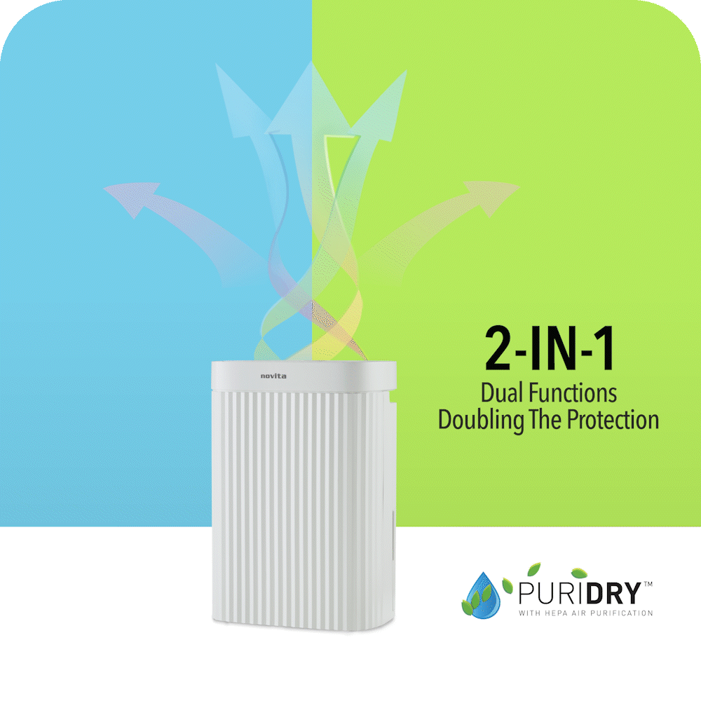 Air Purifier + Dehumidifier The 2-In-1 ND2+