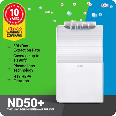 novita Dehumidifier + Air Purifier The 2-in-1 ND50+