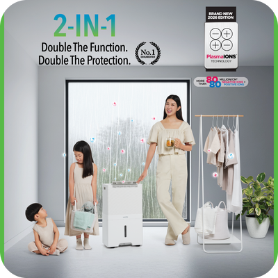 Corp - Dehumidifier + Air Purifier The 2-In-1 ND60+