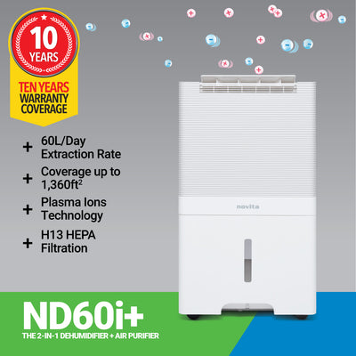 Trial w/o Icon - Dehumidifier + Air Purifier The 2-In-1 ND60i+