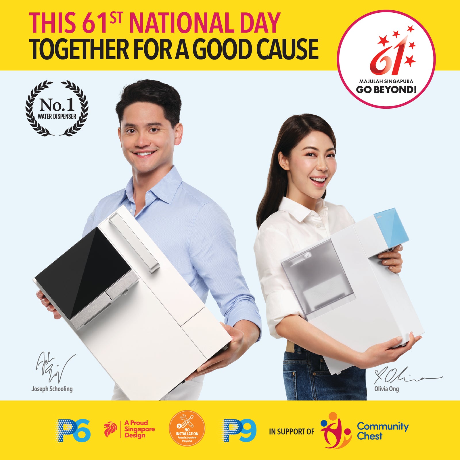 Together for a Good Cause - P6 Instant Hot/Cold Water Dispenser with 5 Years Warranty