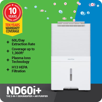 novita Dehumidifier + Air Purifier The 2-In-1 ND60i+