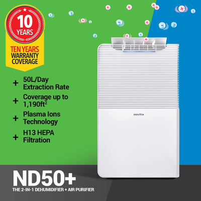 novita Dehumidifier + Air Purifier The 2-in-1 ND50+
