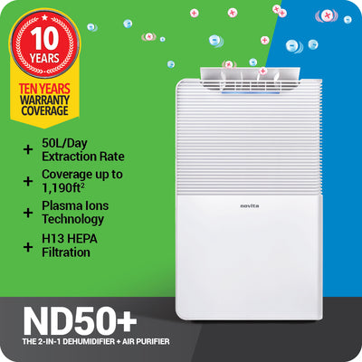 novita Dehumidifier + Air Purifier The 2-in-1 ND50+
