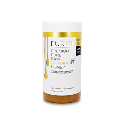 Gift Bundle: PURITI Premium Raw Manuka Honey UMF 10+ MGO 300 (500g) & UMF 15+ MGO 550 (500g)