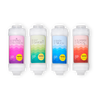 A set of four novita SG Vitamin Shower Filters with different colors.