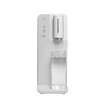 A white novita Instant Hot Water Dispenser W10 with a glass of water.