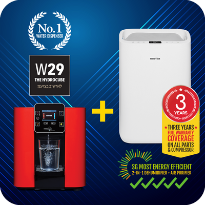 Corp-Bundle - Dehumidifier + Air Purifier The 2-In-1 ND25.5 + HydroCube™ Hot/Cold Water Dispenser W29 with 3 Years Warranty