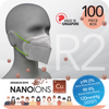 novita SG Nano Copper Ions Surgical Respirator R2 Earband KN95 (100pcs) Twin Pack, with DIY nose bridge pad.