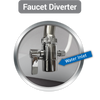 A novita faucet diverter with the words water inlet.