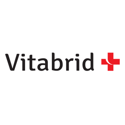 Vitabrid C¹² Facial Boosting Water logo on a black background.
