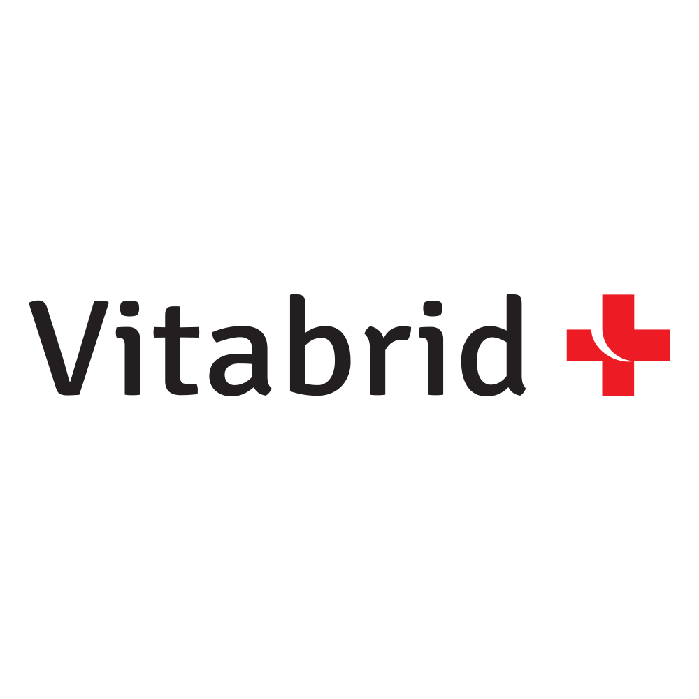 Vitabrid logo on a black background.
