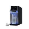 A novita Hot/Cold Water Dispenser W28 with a bottle of water.