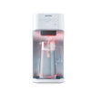 A novita Hot/Cold Water Dispenser W28 – The WaterStation Product Warranty Extension – Standard Extended Onsite Warranty with a glass of water in it.