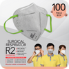 Novita SG's Nano Copper Ions Surgical Respirator R2 Earband KN95 (100pcs) Twin Pack with DIY nose bridge pad.