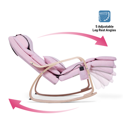 novita the M Series® Rocking Massage Chair B2 Blossom Pink Angles