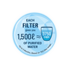 Each novita Faucet Water Purifier NP190 & Filter Pack gives you 1500 gallons of purified water.