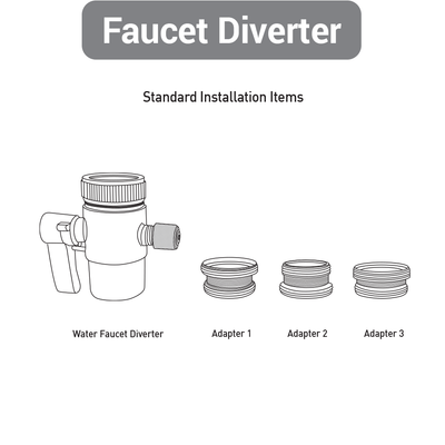 novita Faucet Diverter (Made In Korea) standard installation items.