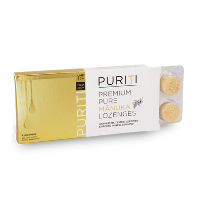 Premium pure PURITI Manuka Honey Lozenges UMF12+ | MGO 400 enriched with novita SG.